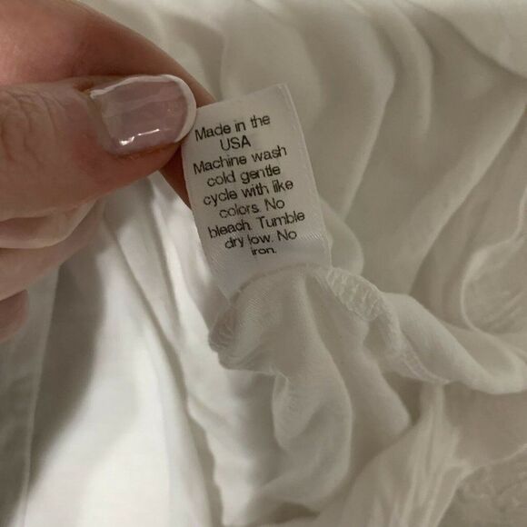 michael stars womens solid white long sleeve top t shirt one size - Picture 5 of 6